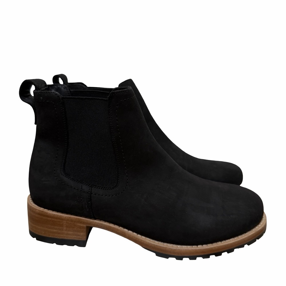 Patina‎ Portland Leather Chelsea Ankle Boots Womens US 9 EU 40 Black Block Heel